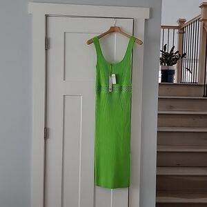 NWT SZ M House of Harlow 1060 Women’s Midi Dress Green